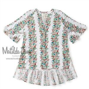 Matilda Jane Women's Size Large Our Atlas Top Floral Wish You Were Here Comfort